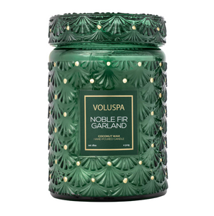 Voluspa Noble Fir Garland Large Jar Candle