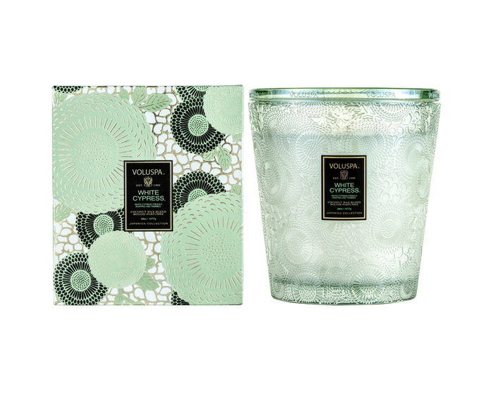 Voluspa White Cypress 3 Wick Hearth Candle