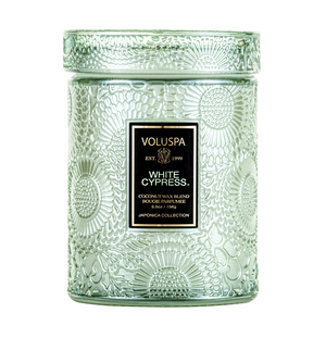 Voluspa White Cypress Small Jar Candle