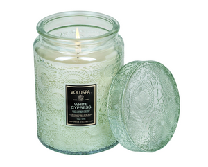 Voluspa White Cypress Large Jar Candle