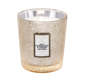 Voluspa Gilt Pomander & Hinoki Classic Candle