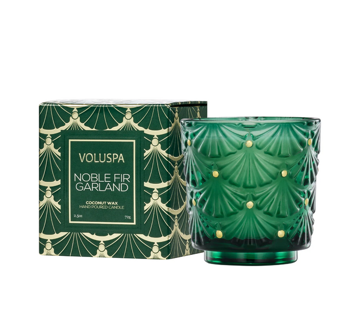 Voluspa Noble Fir Garland Pedestal Candle