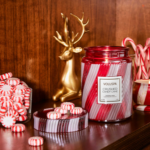 Voluspa Crushed Candy Cane Large Jar Candle