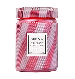 Voluspa Crushed Candy Cane Large Jar Candle