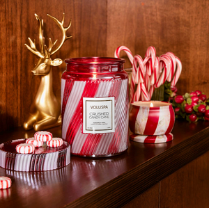 Voluspa Crushed Candy Cane Large Jar Candle