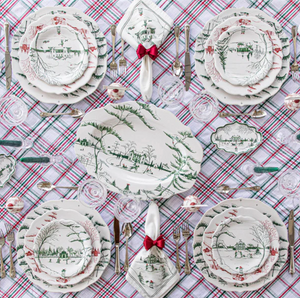 Juliska Country Estate Winter Frolic Party Plate Set of 4- Evergreen