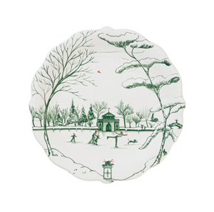 Juliska Country Estate Winter Frolic Party Plate Set of 4- Evergreen