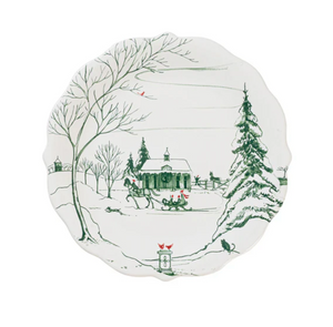 Juliska Country Estate Winter Frolic Party Plate Set of 4- Evergreen