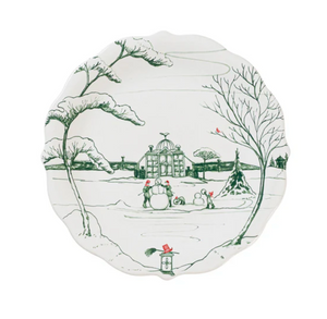 Juliska Country Estate Winter Frolic Party Plate Set of 4- Evergreen