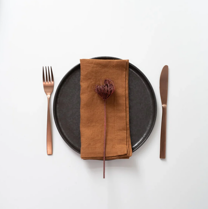 Linen Tales Hazelnut Linen Napkins Set of 2