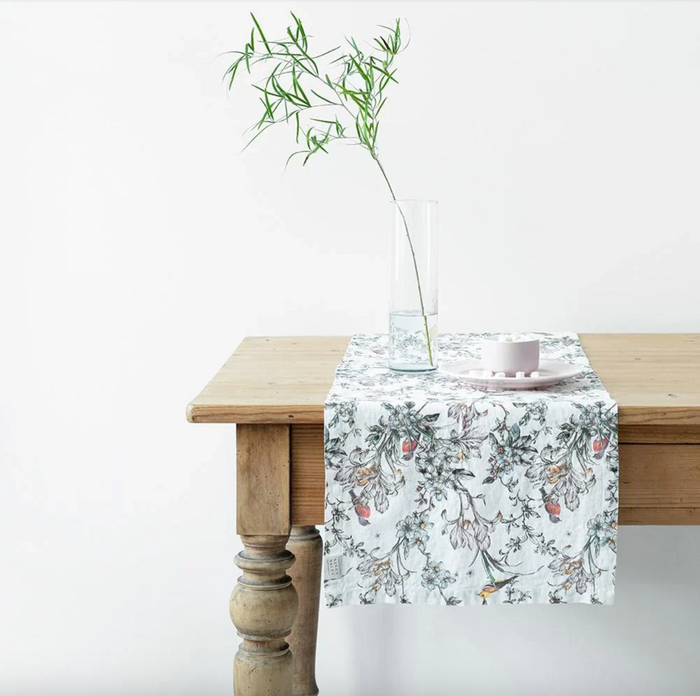 Linen Tales Birds Linen Table Runner, 16x59"
