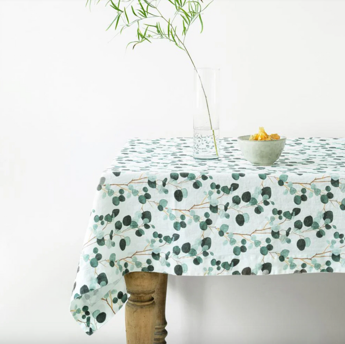 Linen Tales Eucalyptus Linen Tablecloth,55x98"