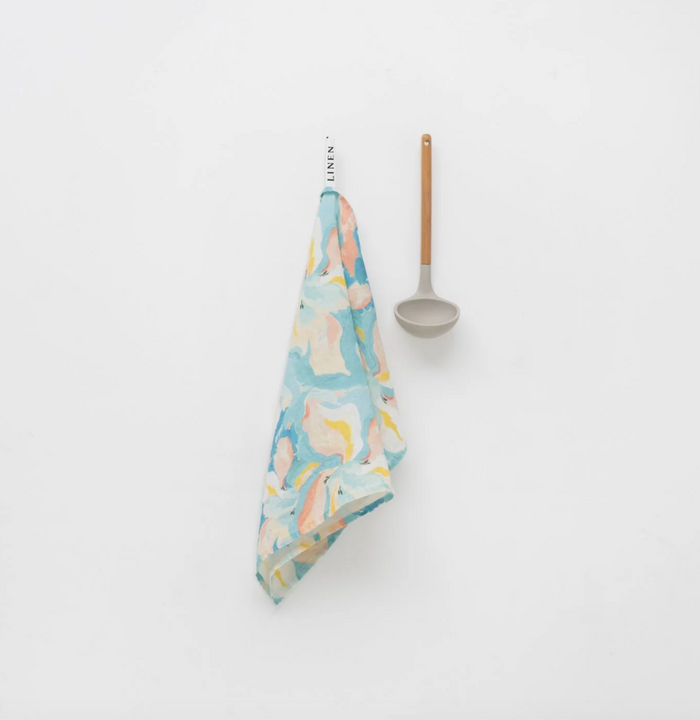 Linen Tales Pastel Iris Linen Kitchen Towel
