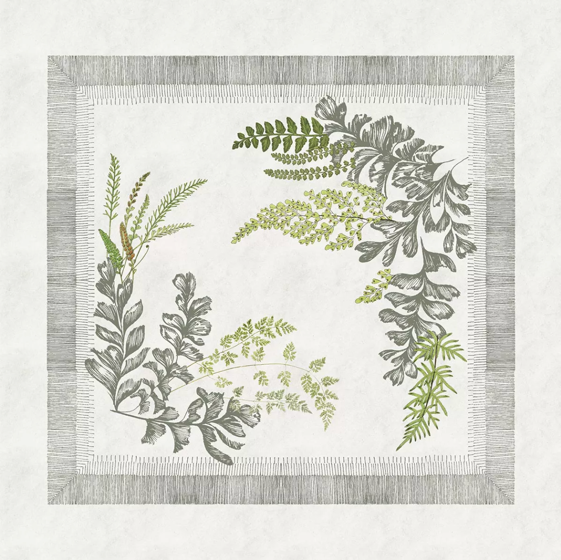 Garnier Thiebaut Bouquet de Fougères Napkins