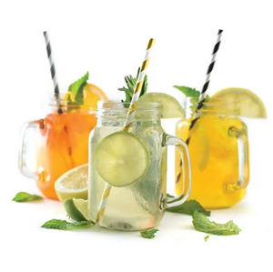 Striped Party Paper Straws, Set of 100