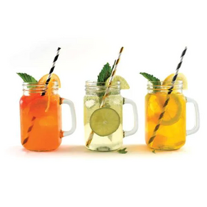 Striped Party Paper Straws, Set of 100