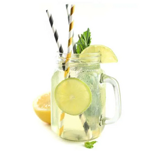 Striped Party Paper Straws, Set of 100
