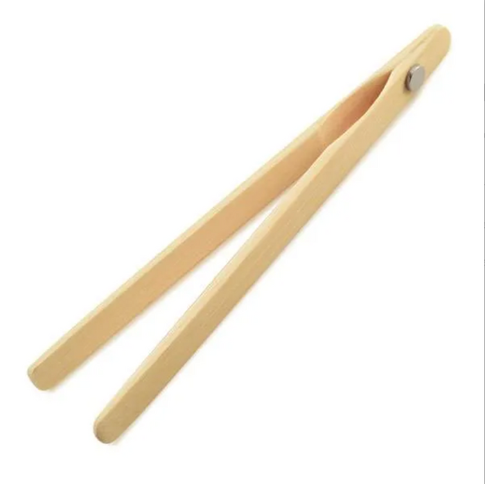 Bamboo Toaster Tongs with Magnet
