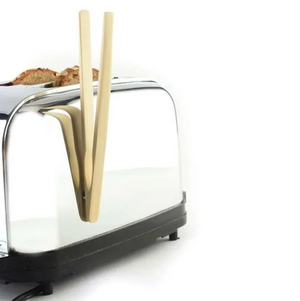 Bamboo Toaster Tongs with Magnet