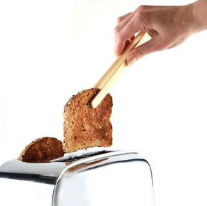 Bamboo Toaster Tongs with Magnet