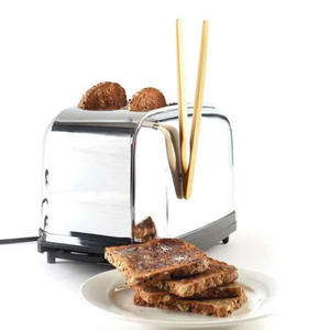 Bamboo Toaster Tongs with Magnet