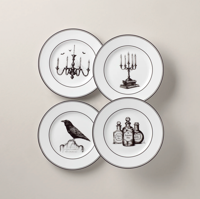 Lenox Vintage Halloween Dessert Plates - Set of 4