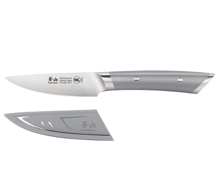 HELENA Series 3.5-Inch Paring Knife with Sheath, Gray