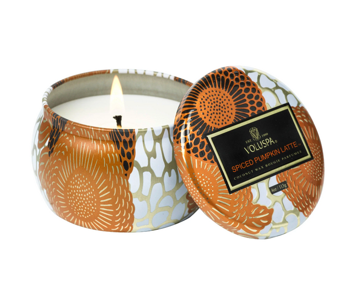 Voluspa Spiced Pumpkin Latte Mini Tin Candle