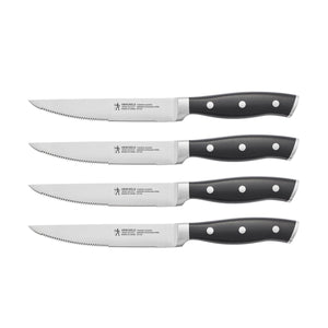 HENCKELS FORGED ACCENT 4-PC, STEAK KNIFE SET - BLACK