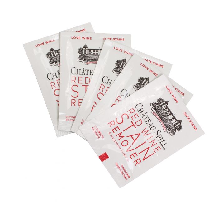 Chateau Spill Red Wine Stain Remover Wipes, Pack of 5