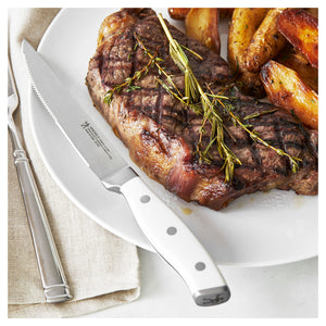 HENCKELS FORGED ACCENT 4-PC, STEAK KNIFE SET - WHITE