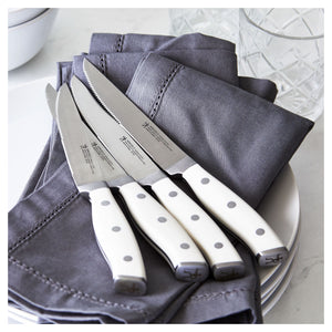 HENCKELS FORGED ACCENT 4-PC, STEAK KNIFE SET - WHITE
