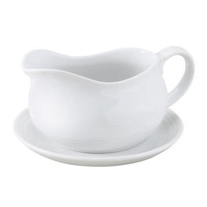 Hotel Gravy Boat with Saucer, 24oz