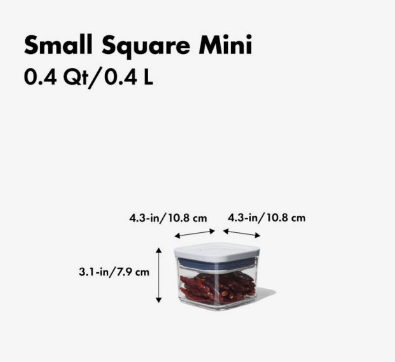 OXO POP Container, Big Square Mini 1.1 qt. – i Leoni
