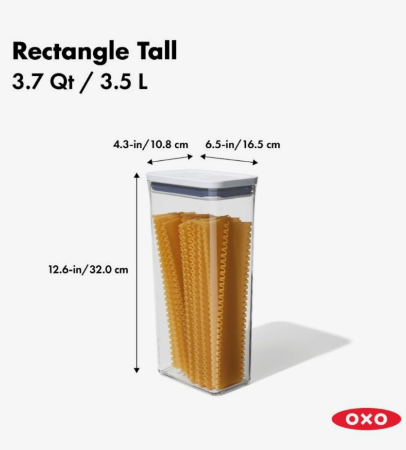 OXO POP 0.4-Qt Mini Slim Rectangular Airtight Food Storage