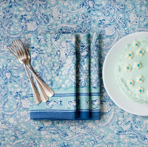 French Tablecloth La Mer Aqua
