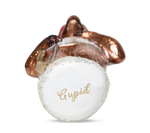 Juliska Country Estate Reindeer Games Cupid Glass Ornament