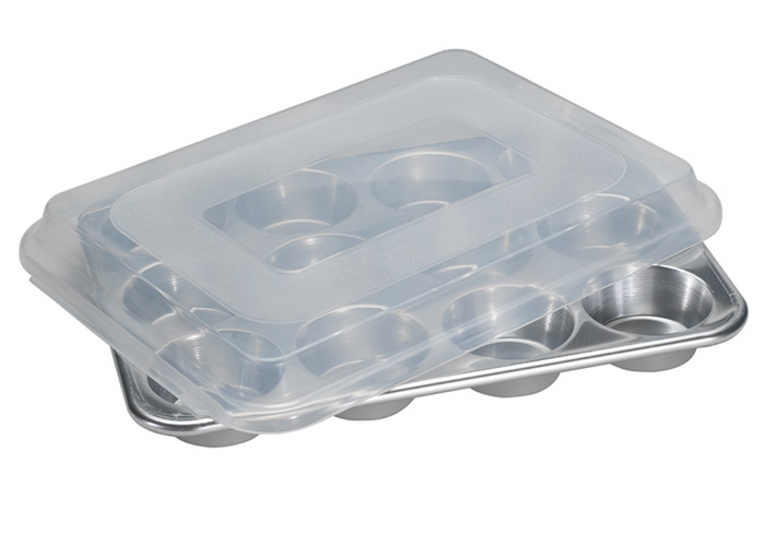 NordicWare Naturals 12 Cavity Muffin Pan with Lid