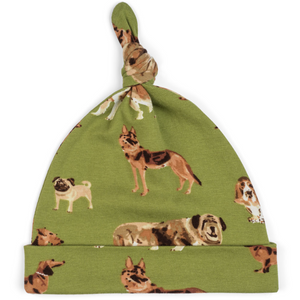 Green Dog Organic Cotton Knotted Beanie Hat