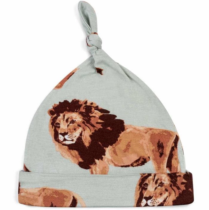 Lion Bamboo Knotted Beanie Hat