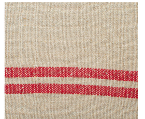Vintage Linen Napkins Natural & Red