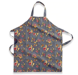 Couleur Nature Pansy Apron Red & Grey