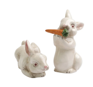 VIETRI SPRING VEGETABLES BUNNY SALT AND PEPPER Shakers