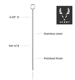 Stainless Steel Cocktail Picks by Viski