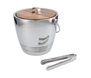 CRAFTHOUSE BY FORTESSA THE CLASSIC COLLECTION ROUND ICE BUCKET W/TONGS
