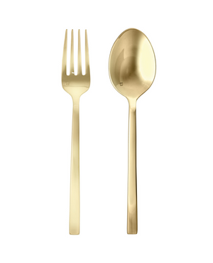 AREZZO BRUSHED GOLD 2PC SERVING SET