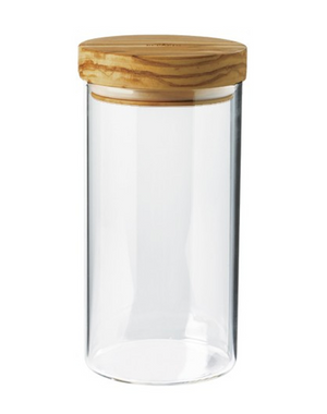 Bérard France -  Borosilicate Glass Jar w/ Olivewood Lid