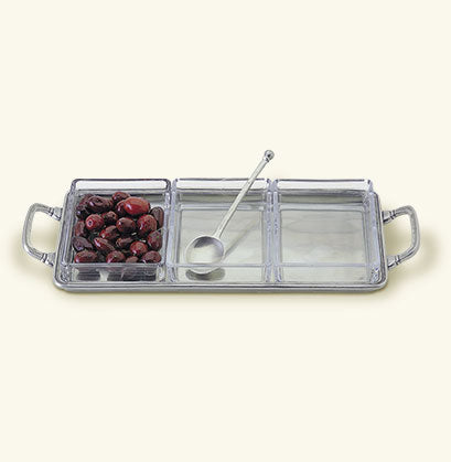 Match Pewter Crudité Tray with Handles