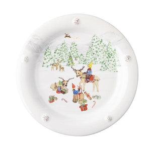 Juliska Berry & Thread North Pole Cocktail Plates Assorted Set/4