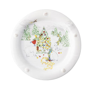 Juliska Berry & Thread North Pole Cocktail Plates Assorted Set/4